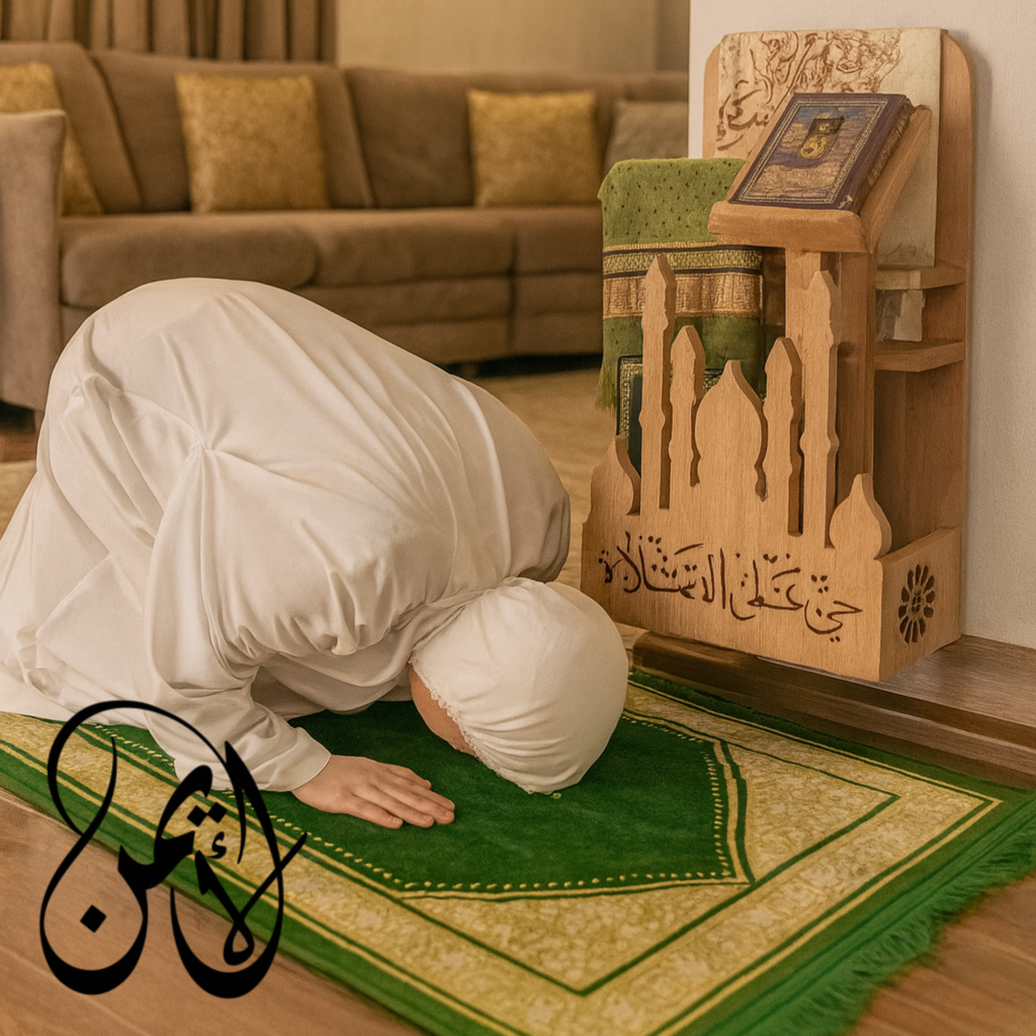 ركن الصلاة المنزلي ديكور إسلامي أنيق لبيتك
